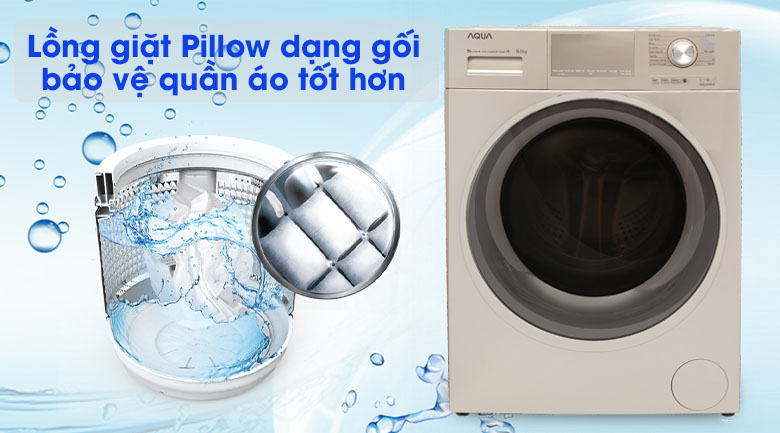 Lồng giặt Pillow - Máy giặt Aqua Inverter 9.5 kg AQD-D950E N
