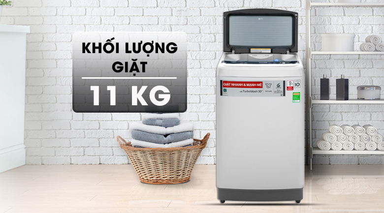 Khối lượng giặt là 11 kg - Máy giặt LG Inverter 11 kg TH2111SSAL