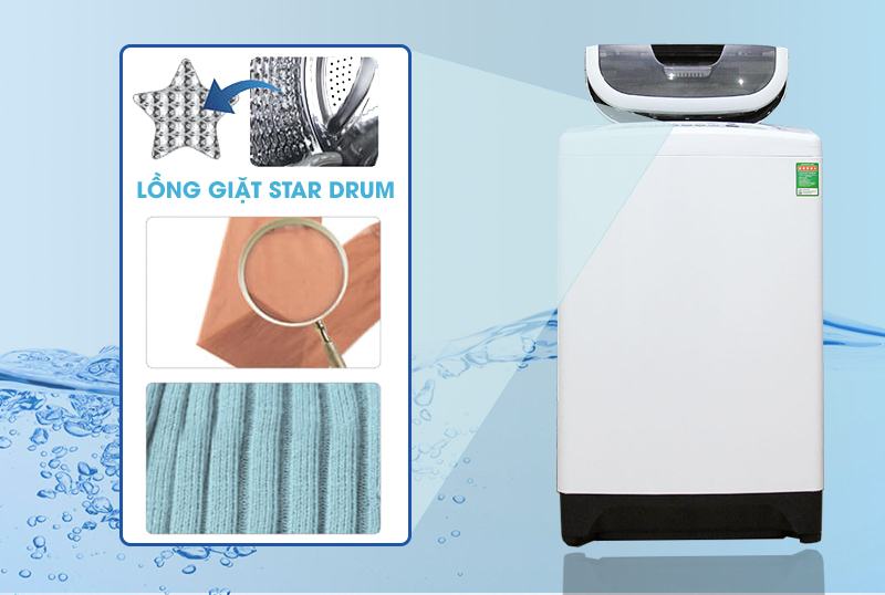 Lồng giặt Star Drum kháng khuẩn, giảm sờn vải