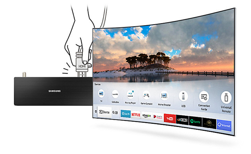 Smart Tivi 4K Samsung 55 UA55MU6500 Tự động nhận diện kết nối