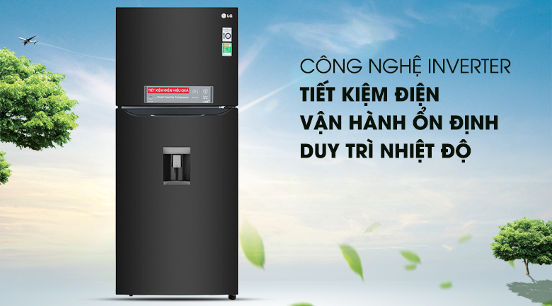 Tủ lạnh LG Inverter 393 lít GN-D422BL - Tiết kiệm điện lên 50% nhờ công nghệ Inverter