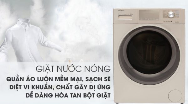 Giặt nước nóng - Máy giặt Aqua Inverter 9.5 kg AQD-D950E N