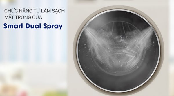 Công nghệ Smart Dual Spray - Máy giặt Aqua Inverter 9.5 kg AQD-D950E N