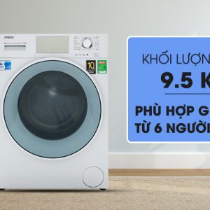 Thiết kế hiện đại, sang trọng - Máy giặt Aqua Inverter 9.5 kg AQD-D950E W