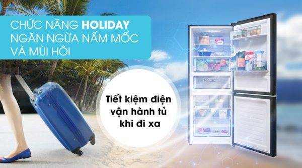 Chức năng holiday - Tủ lạnh Aqua Inverter 260 lít AQR-I298EB