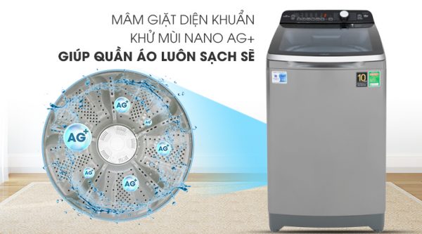 Công nghệ Nano Ag+ - Máy giặt Aqua Inverter 10 Kg AQW-DR100ET S