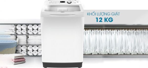 Khối lượng giặt 12 kg - Máy giặt Aqua 12 Kg AQW-FR120CT W