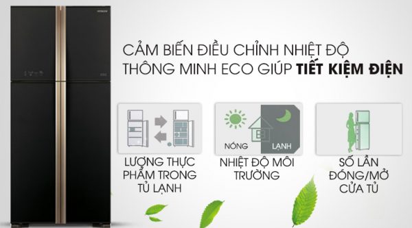 Cảm biến nhiệt ECO - Tủ lạnh Hitachi Inverter 509 lít R-FW650PGV8 GBK