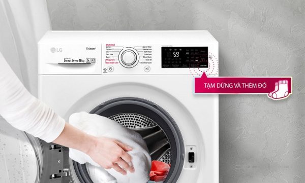 Máy giặt LG FC1408S4W1 - thêm đồ trong lúc giặt