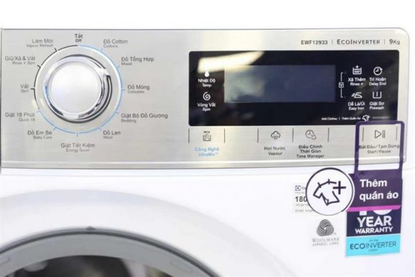 Máy giặt Electrolux EWF12933 chăm sóc vải thông minh