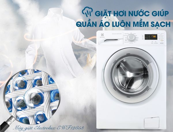 Máy giặt Electrolux EWF12853 8 Kg làm thơm bằng hơi nước