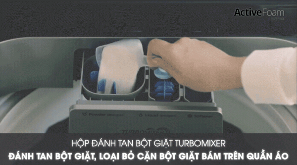 Hộp đánh tan bột giặt Turbo Mixer - Máy giặt Panasonic Inverter 12.5 Kg NA-FS12X7LRV