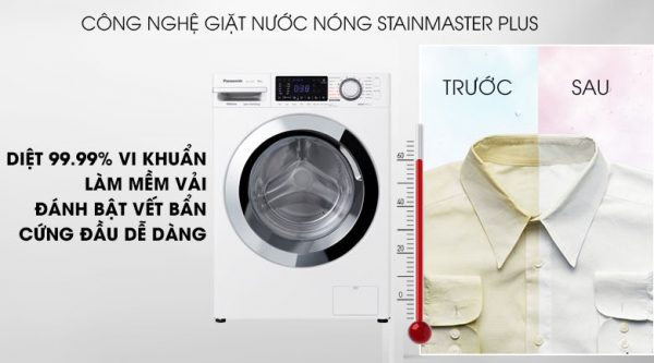 Giặt nước nóng StainMaster+ - Máy giặt Panasonic Inverter 10 Kg NA-V10FG1WVT