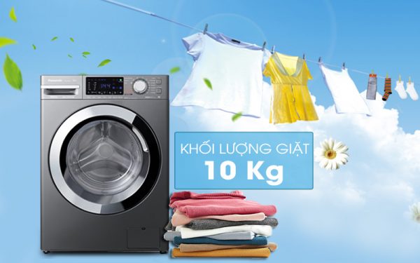 Máy giặt Panasonic Inverter 10 Kg NA-V10FX1LVT-Khối lượng giặt 10 kg, phù hợp cho gia đình trên 6 người