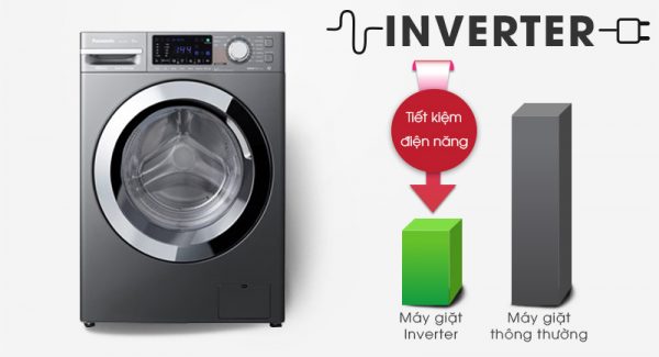 Máy giặt Panasonic Inverter 10 Kg NA-V10FX1LVT-Sử dụng điện hiệu quả với công nghệ Inverter
