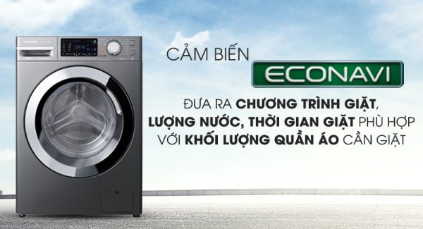 Máy giặt Panasonic Inverter 10 Kg NA-V10FX1LVT-Tiết kiệm nước hiệu quả với cảm biến Econavi
