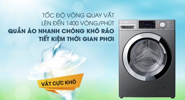 Máy giặt Panasonic Inverter 10 Kg NA-V10FX1LVT-Tiết kiệm thời gian phơi quần áo nhờ chức năng vắt cực khô