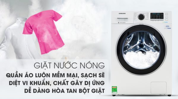 Giặt nước nóng - Máy giặt Samsung Addwash Inverter 10 kg WW10K54E0UW/SV