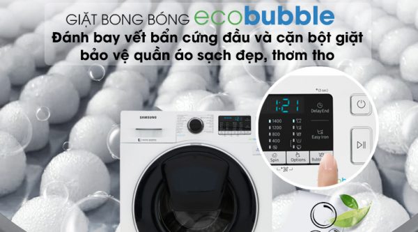 Công nghệ Eco Bubble - Máy giặt Samsung Addwash Inverter 10 kg WW10K54E0UW/SV