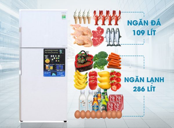 Tủ lạnh R-VG470PGV3 (GPW) với dung tích lớn