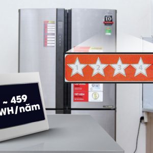 Tủ lạnh Sharp 626 lít SJ-FX630V-ST tiết kiệm năng lượng