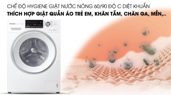 Giặt nước nóng Hygiene - Máy giặt Panasonic Inverter 8 Kg NA-128VG6WV2