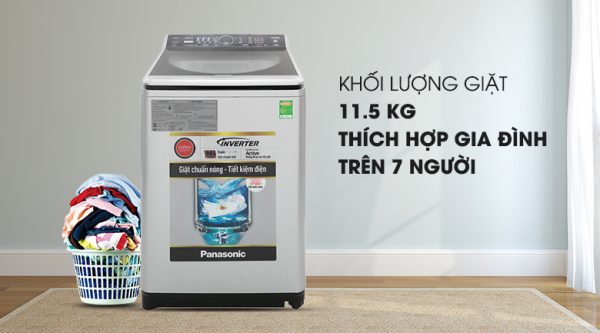 Khối lượng giặt 11.5 kg - Máy giặt Panasonic Inverter 11.5 Kg NA-FS11V7LRV