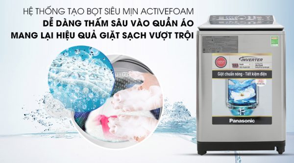 Hệ thống tạo bọt ActiveFoam - Máy giặt Panasonic Inverter 13.5 Kg NA-FS13V7SRV