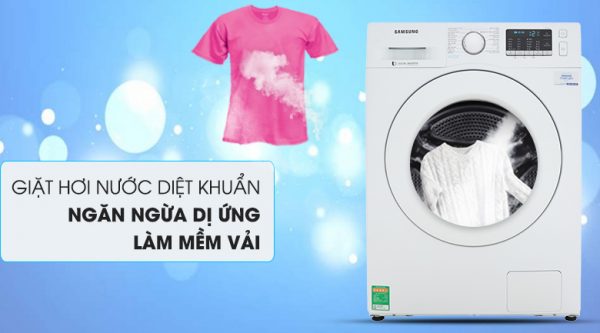 Giặt hơi nước - Máy giặt Samsung Inverter 8 kg WW80J52G0KW/SV